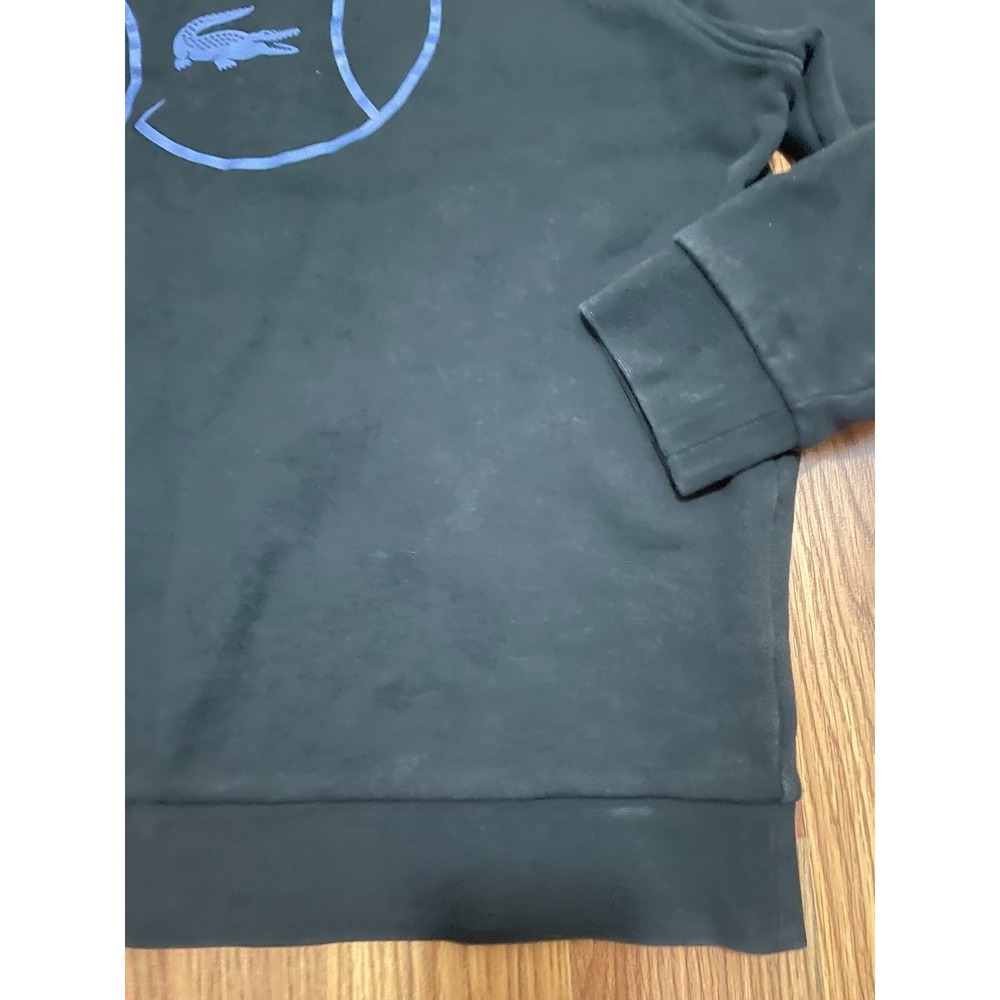 Lacoste Sport Crewneck Sweatshirt Mens Large Black Graphic Croc SH9506 - Picture 5 of 9